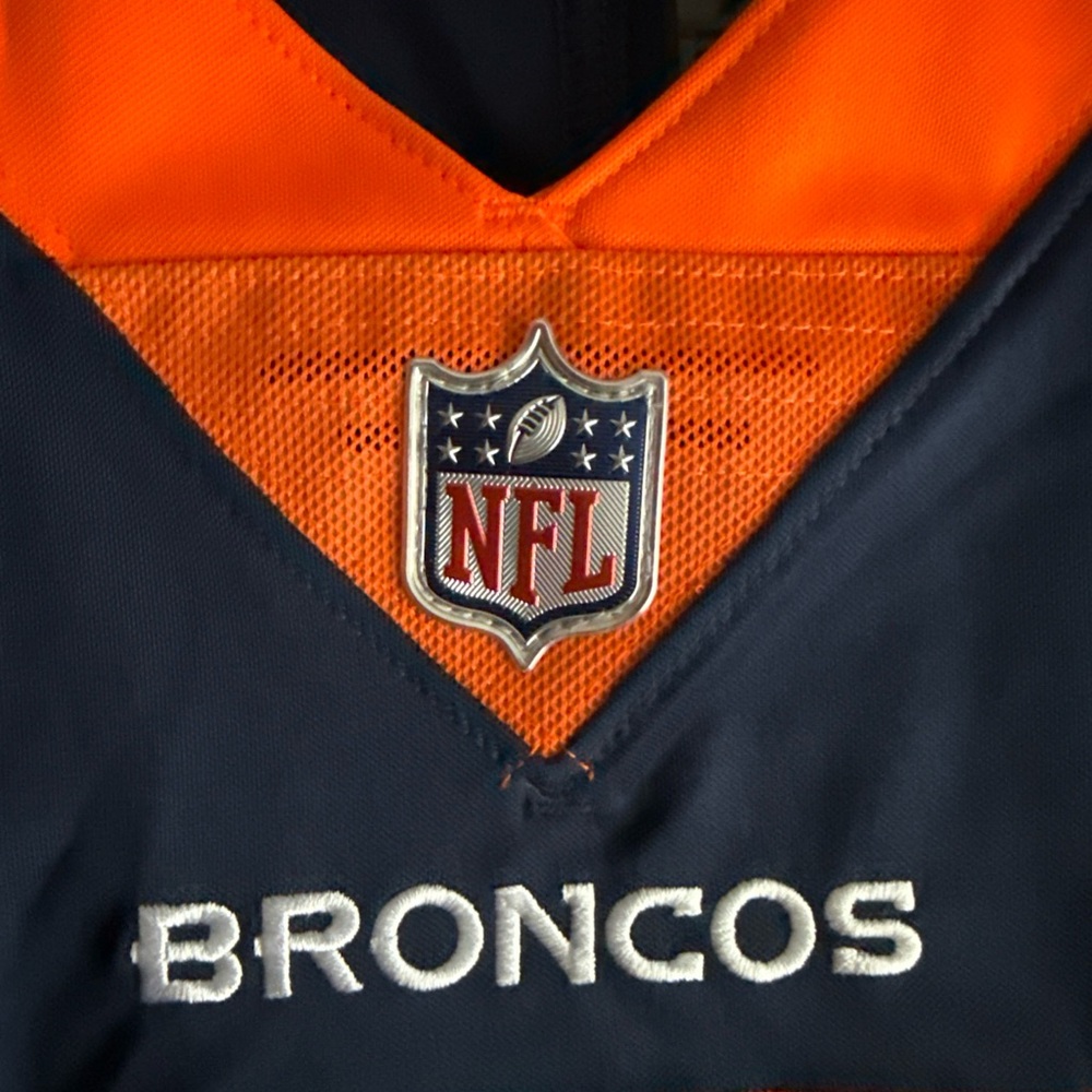 NFL Navy and Orange Men's Jersey - Picture 5 of 6